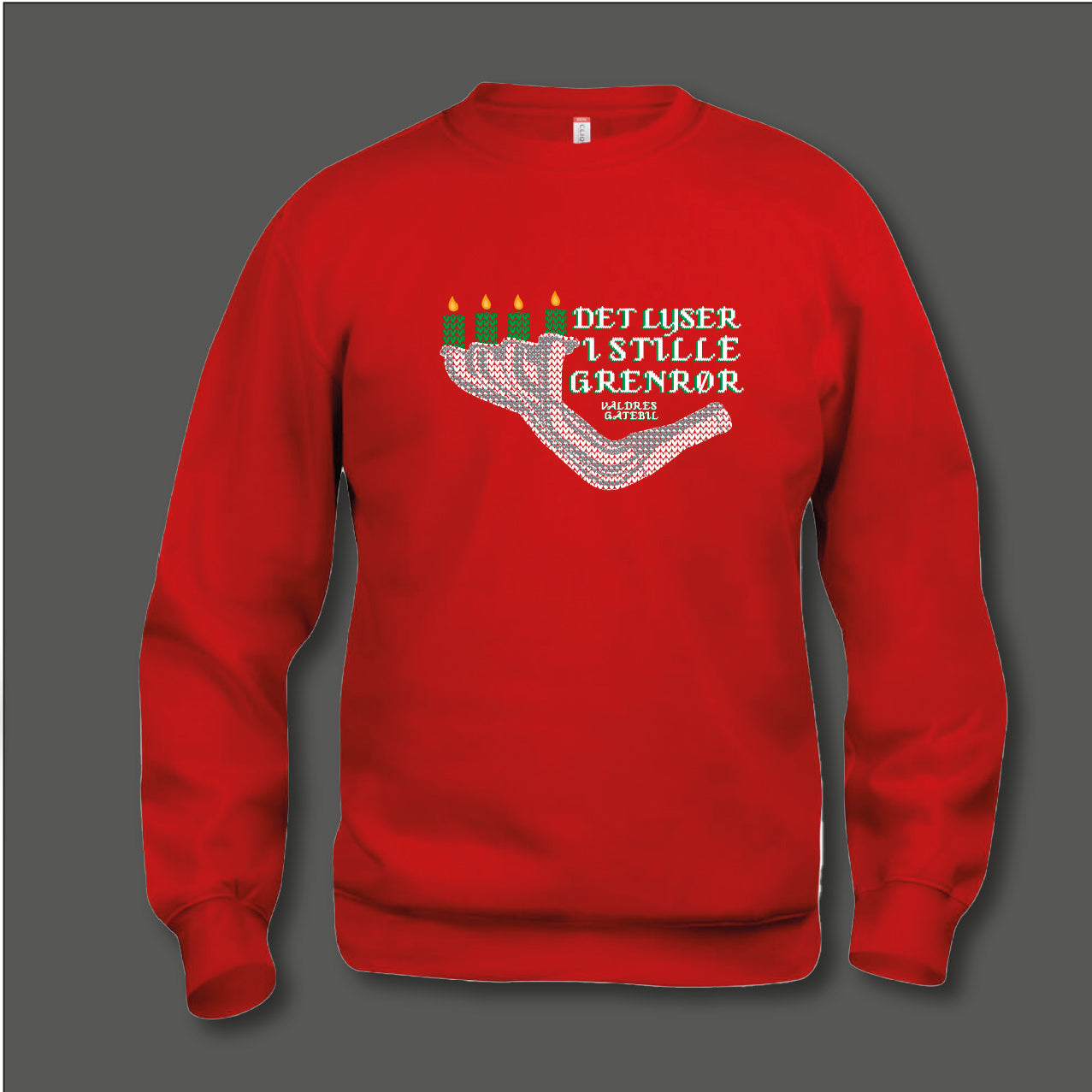 Det lyser i stille grenrør hjulegenser